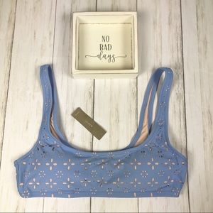 J. Crew Scoop Bikini Top in Laser-Cut Eyelet #H8243